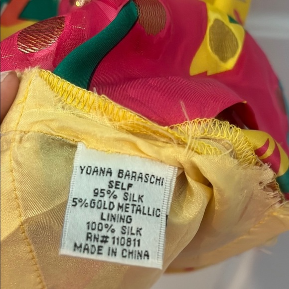 YOANA BARASCHI Vibrant Multicolor One-Shoulder Dress size 4 - Picture 8 of 8